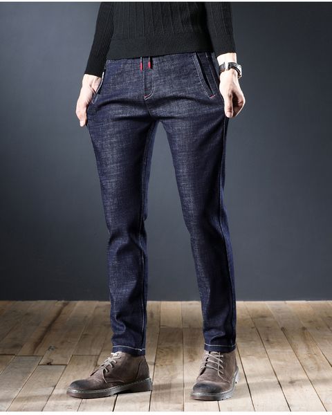 

the blue long pants men skinny jeans men straight loose