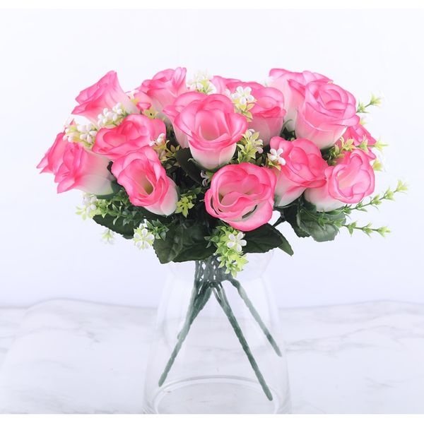 

5 головок искусственный розы букет роз шелковые красные розовые королевские розы поддельных цветок дешевый садовый декор крытый украшение дл