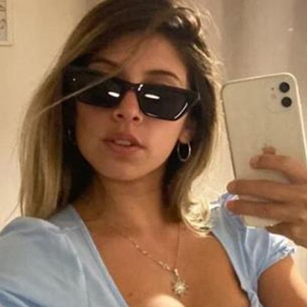 

sunglasses vintage small rectangle woman black square shades for women 2021 fashion polygon sun glasses female uv, White;black
