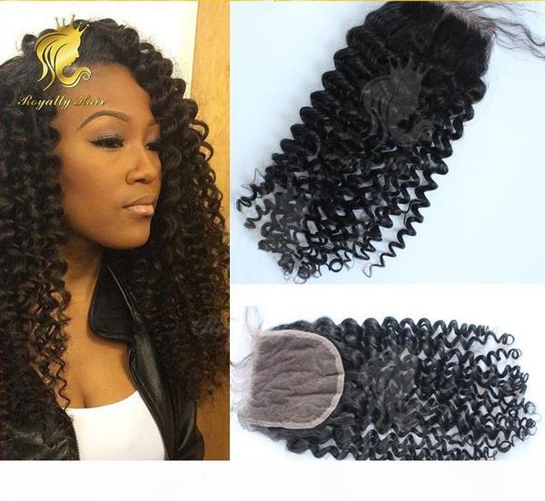 

part malaysian kinky curly lace closure bleached konts for sale 3.5*4 natural color afro kinky curly closure, Black;brown