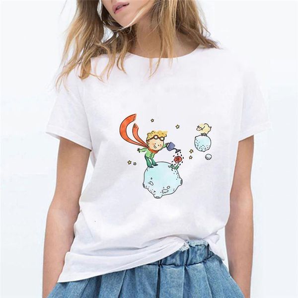 

princess cartoon print vogue t shirt women kawaii tumblr tshirt streetwear hipster summer woman clothing, White