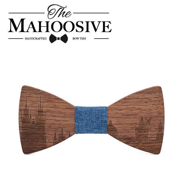 

mahoosive skyline bow tie mens wood silk bow tie france bow ties wedding pardy butterfly bowtie cravat neckwear czech prague q wmtmxo, Black;gray