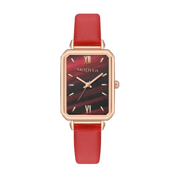 

fashion watches square design women lady small exquisite casual quartz watches leather band analog gril student luxury roman numeral wristwa, Slivery;brown