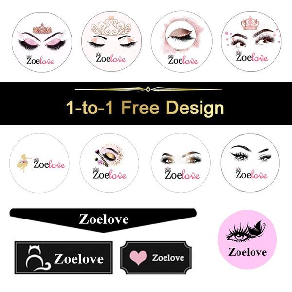 

false eyelashes 25mm lashes mink customized logo stickers 200pcs wholesale label design for custom