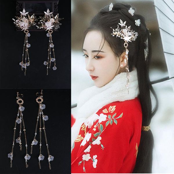 

hair accessories yyoufu with earrings clip alloy headdress classic for women