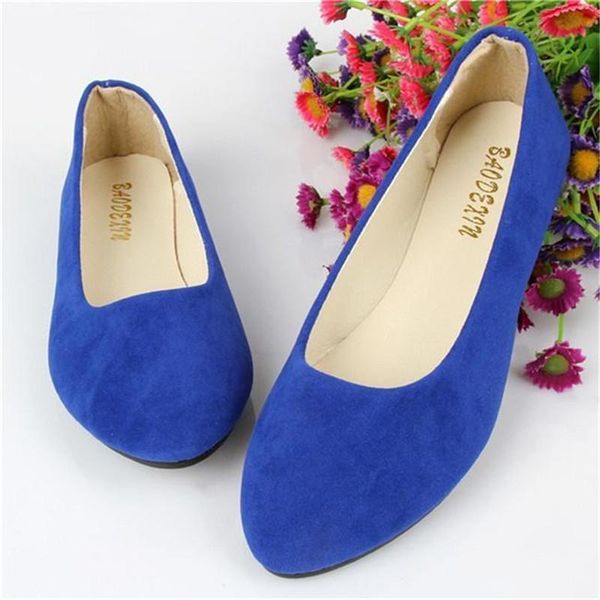 

2020 fashion women shoes woman flats suede slip-on shoes pointed toe rubber women flat ballet plus size, Black