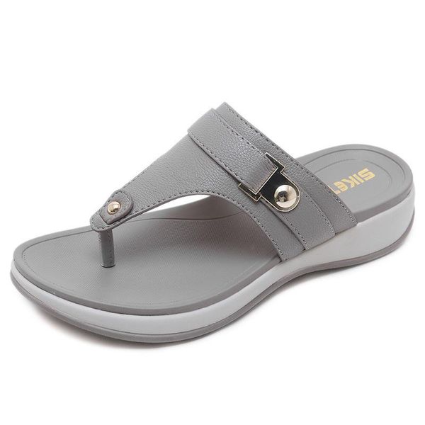 

woman sandals slip on slides flip flops sandalias 2021 summer shoes wedges shoes for women beach sandals plus size y, Black