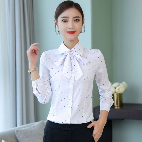 

2021 spring new print white shirt long sleeve slim han fan casual profsional wear bottom coat