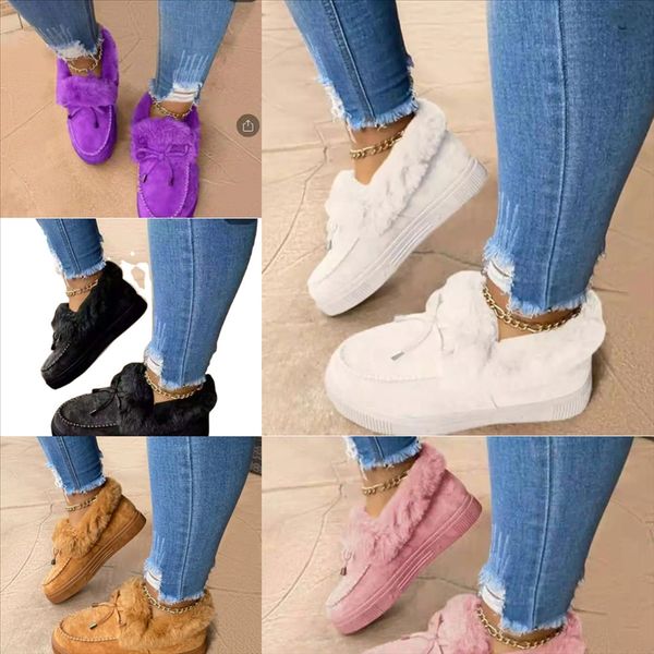 

heiyw fashion korean style cotton home snow boots slippers plus velvet thick home anti-slip mop cotton yarn flax upper women indoor shoes, Black