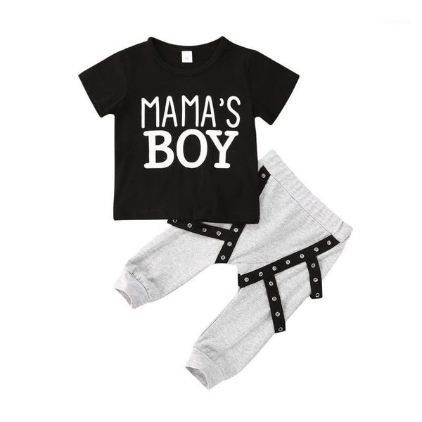 

citgeesummer 0-3y newborn baby boys clothes sets letter short sleeve pullover t shirts +pants 2pcs1, White