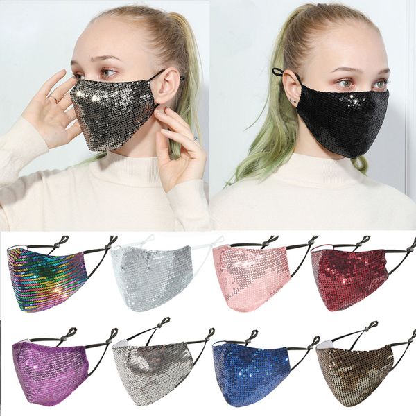 

новые модные net white летние блестки маски дышащие брюки, блестящие маски мужчин и женщин взрослые личности моды жизни маски