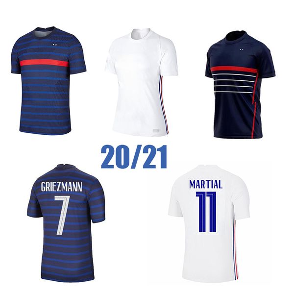 

top 2020 2021 мужчины франция mbappe griezmann pogba футбол футбол футбол футбол рубашки maillot de foot pavard lemar giroud, Black
