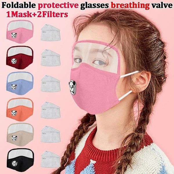 

cartoon fast ship eye multi design kids shield face transparent with 2 filters outdoor reusable washable cloth mout