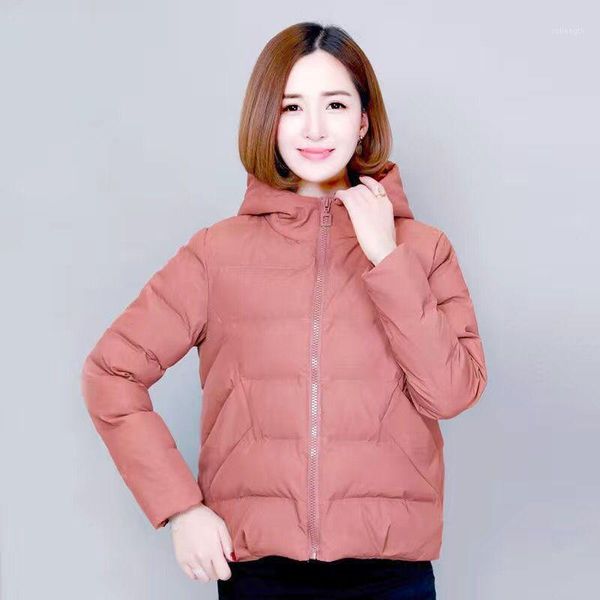 

winter parkas women plus size 4xl jacket coat casual thick warm short hooded outerwear female slim cotton padded basic 1, Black