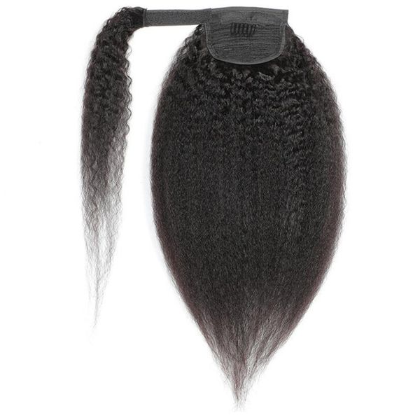 

brazilian hair draw string 80gram ponytail 12-24 inch remy straight natural black color human hair