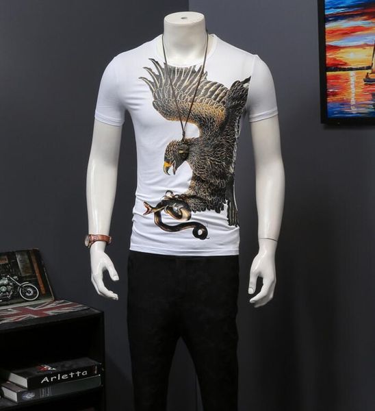 

quality 3d hight shirt short sleeves man 2020 new bkg7, White