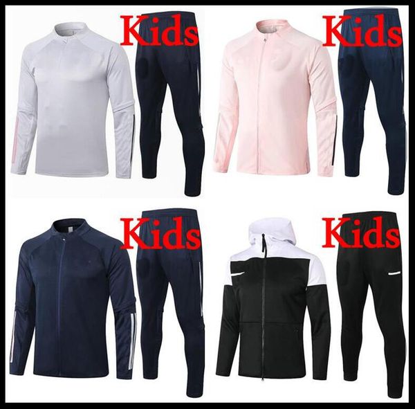

2020 2021 kids survetement jacket training suit soccer tracksuits 20 21 italy children tracksuit football jacket tracksuit jogging set, Black