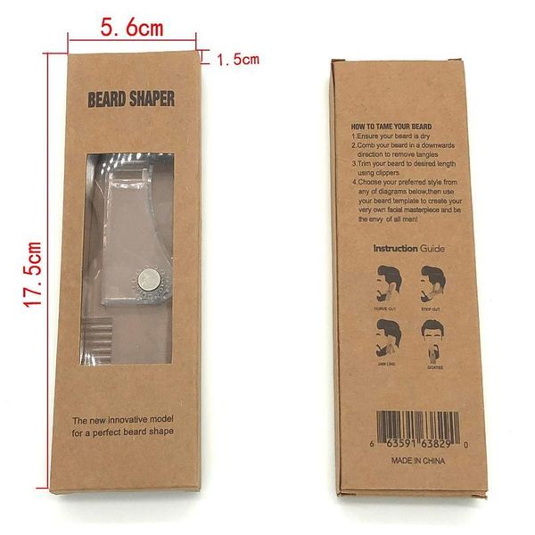 

rotatable beard shaping tool template beard comb multi-liner beard shaper shaving & hair removal razor tool jllfba, Silver