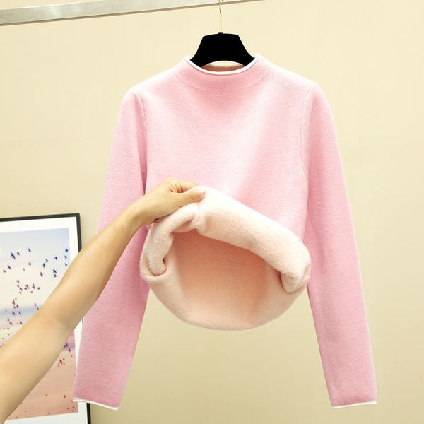 

new 2021 winter quilted velvet knitted shirt soft nightgown garment ladies'1 1q7z, White;black