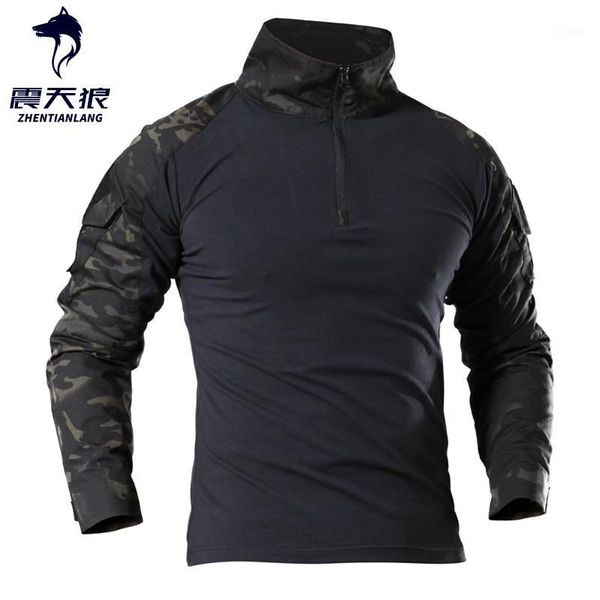 

men's t-shirts 2021 luxury camouflage army t-shirt men combat tactical t shirt force multicam camo long sleeve hunt shirts s-4xl1, White;black