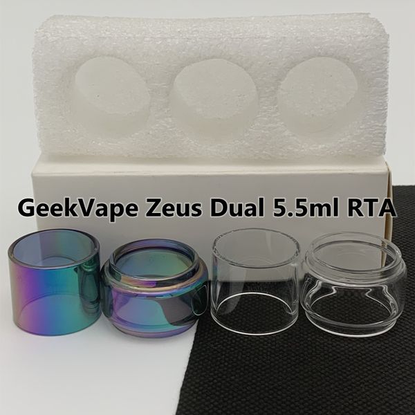 Zeus duplo saco de 5.5ml normal 4ml tubo de lâmpada transparente arco-íris tubo de vidro de substituição bolha estendida fatboy