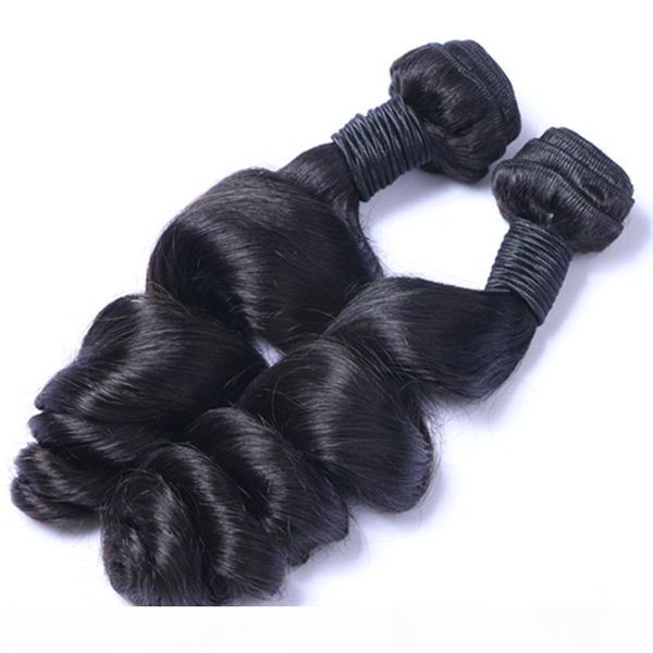 

can be dyed ombre color malaysian peruvian indian virgin extensions loose wave human hair weave natural color brazilian hair ing, Black