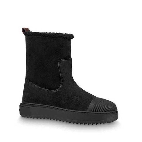 

2021 sell well fashion leather ankle boots snow boots woman fur shoes platform shoes cowhide motorcycle boots 01, Black