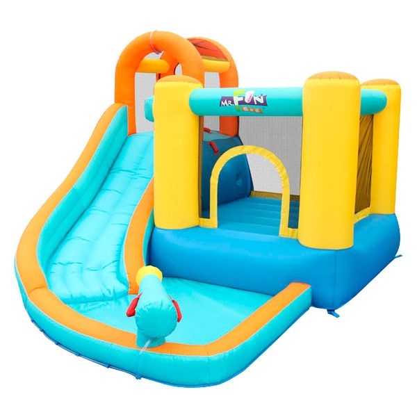 

kids outdoor inflatable slide castle jumping house use water trampoline for kids inflatable slide bouncy castle games water park with pool
