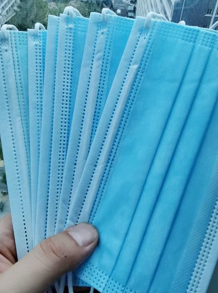 

mask civil disposable blue 50-piece three-layer protective with thickened melt spray cloth