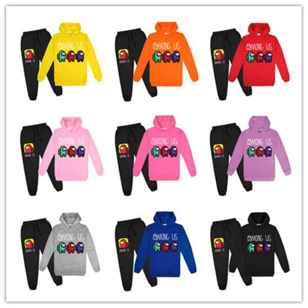 

2pcs/set among us game children baby clothing sets girls boys tracksuits fashion sports suits hoodies sweatshirts+pants clothesfy9320