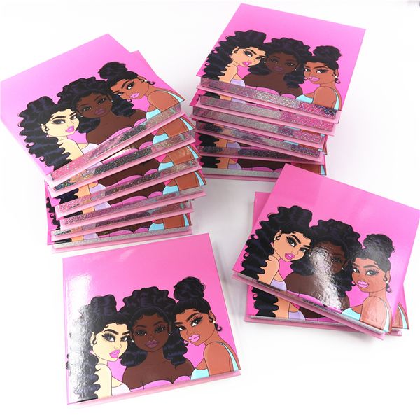 

lashes fashion book set packing with 3 pairs eyelashes tweezers dramatic case custom logo box lashes vendor