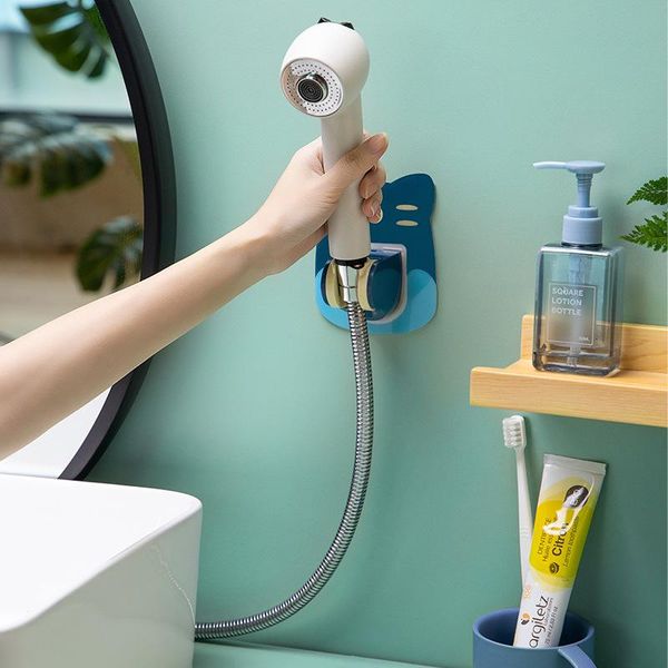 

bath accessory set cartoon strong attachable shower head holder movable bracket powerful suction showerseat chuck cup
