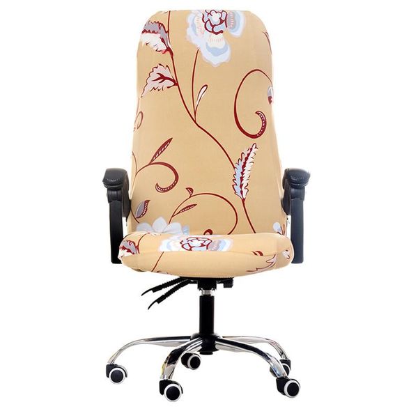

chair covers computer seat cover high elasticity smooth zipper pastoral style printing furniture protection tool