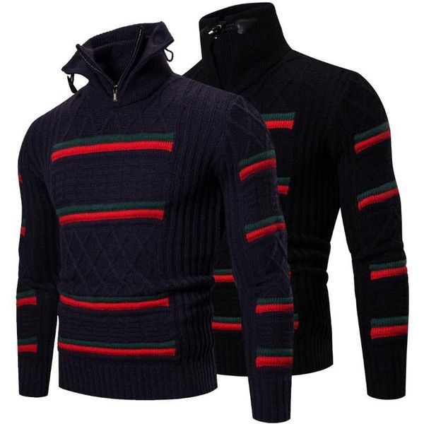 

spring pullover turtleneck knit sweater for men drzt, White;black