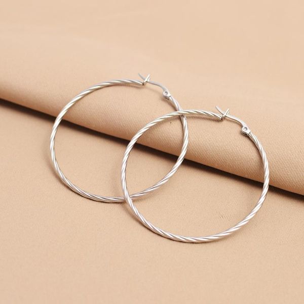 

fashion women circles earrings color stainless steel round cable waire hoop pendientes earrings jewelry for a gift, Golden;silver