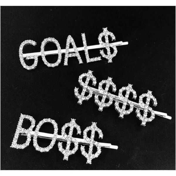 

women rhinrstone letter hair clip bling bling rhinestone letter barrettes fashion hair accessories fo sqcznj dh_seller2010, Golden;silver