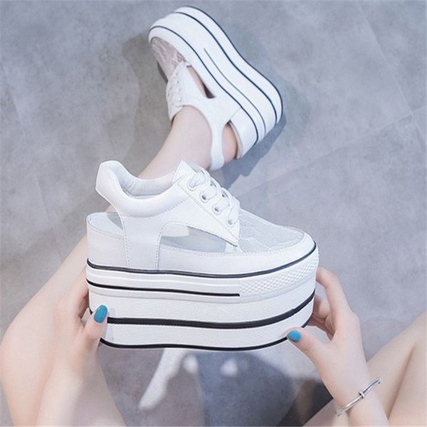 

2021 new breathable sweats will see women's fashion high for women summer sandals genuine leather shoes ffji, Black