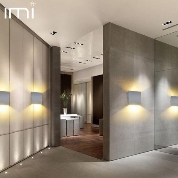 

wall lamp square led dimmable bedside sconces 110v 220v living room indoor study stairs lighting fixture 6w el aisle decor