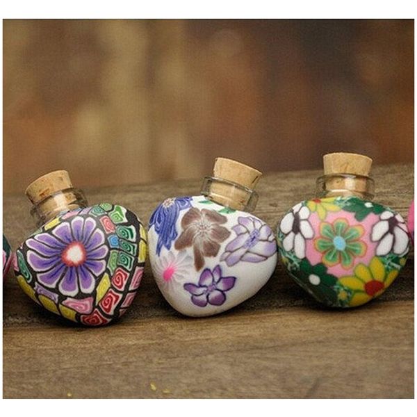 

empty bottle 2ml heart-shaped fimo essential oil bottles smelling wish polymer clay bottle wedding gifts per sqcsfe bdehair