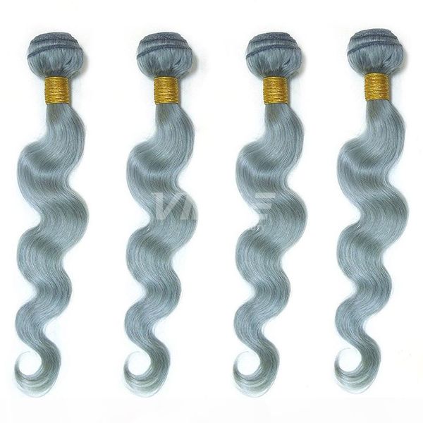 

silver gray brazilian virgin human hair 100% unprocessed virgin human hair extensions body wave gray hair bundles 3pcs lot, Black