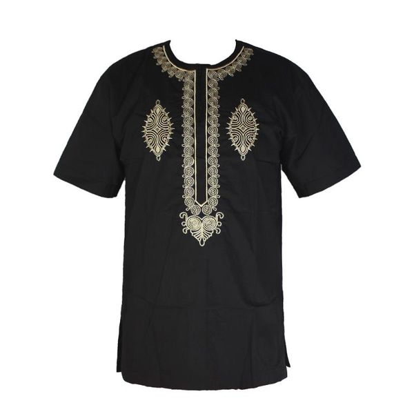 

dashiki dress for men mens african vintage woven cotton embroidered ethnic t-shirt, Red