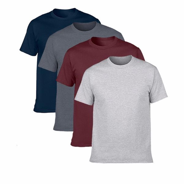 

4pcs lot classic men's t-shirt short sleeve o neck oversized cotton t shirt men clothing tee shirt homme plus size 3xl, White;black