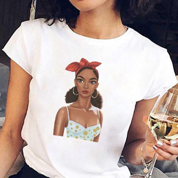 

cool melanin black girl shirts print female t-shirt harajuku t-shirts for women summer t shirt tee shirt femme vogue top, White
