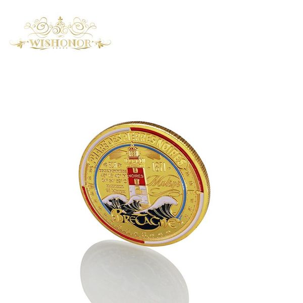 

красивая сувенирная монета 1871 phare des pierres noires challenge coin good plated coin для коллекции jllbtf