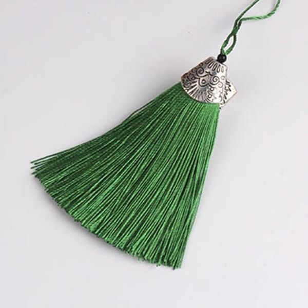 

10pcs 8cm colorful silk tassel with caps decorative tassel pendant earrings charm for diy jewelry making hangling accessories h qylfwl