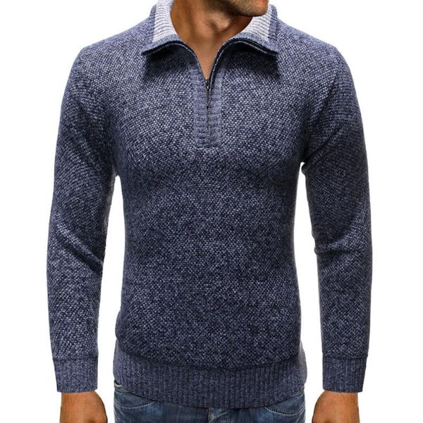 

men's sweaters sweater for men zip up neck turn down collar pullover plus size male autumn winter bottoming mens knitted, White;black