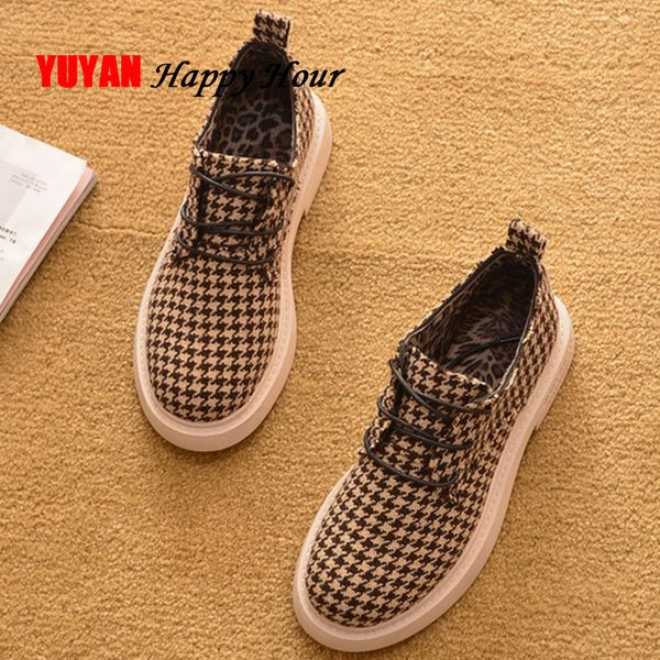 

fashion women shoes 2020 spring autumn plaid casual women shoes flat brand ladies ankle botas a1118 c1120, Black