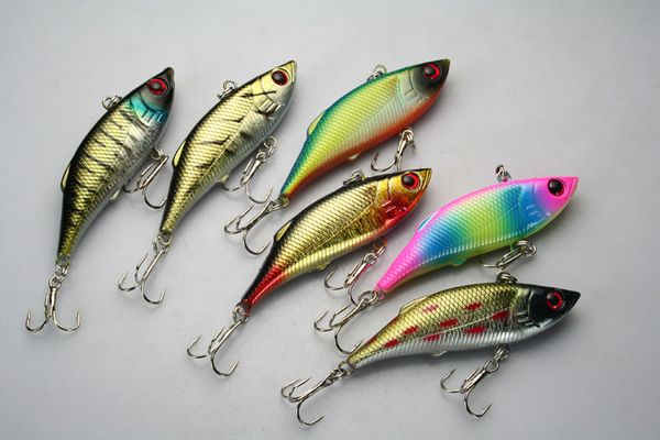 

wholesale lot 12 fishing lure vib crankbaits hand baits hooks bass 11.8g/8 cm 6 color
