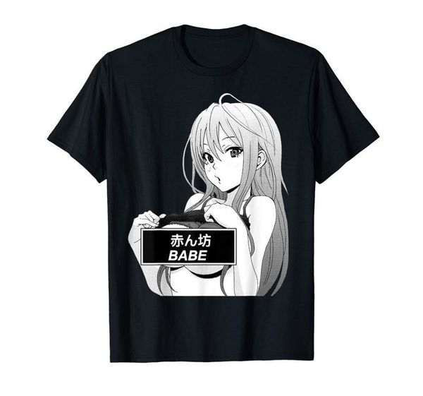 

babe hentai футболка эстетическая вазовая футболка аниме манга хлопок мужчины 2019 летняя распродажа предварительный хлопок для мужской футб, White;black