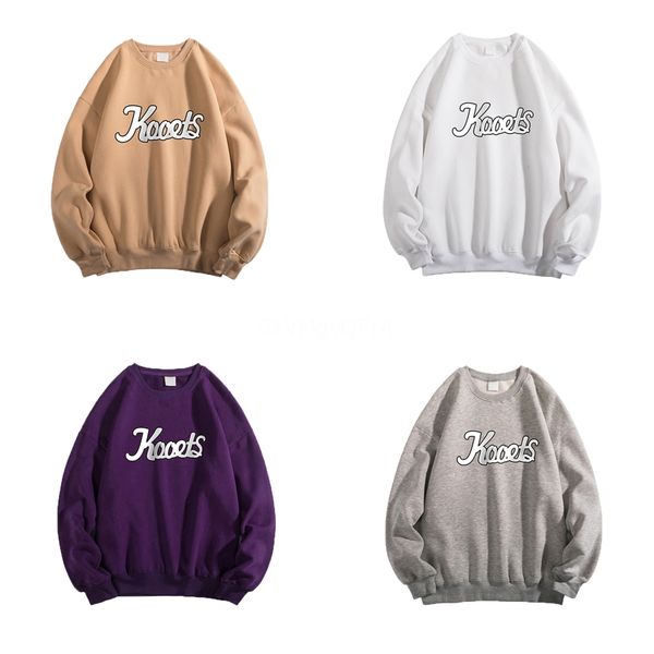 

new autumn/winter fasion ins popular printed and velvet round neck oodie for male students korean version t-sirt oodies#86#967111111, Black